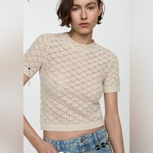 Mango open knit top